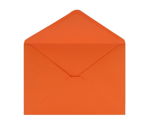 Koperta ozdobna w kolorze pomarańczowym i formacie C6 i niesamowicie niskiej wadze - 120g