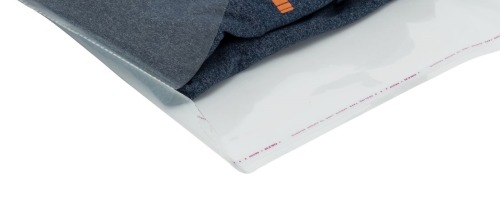 Woreczki foliowe z taśmą klejącą 5x7+2,5cm 100szt