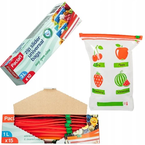 Szczelne woreczki z suwakiem ZIP 1L – opakowanie 15 sztuk