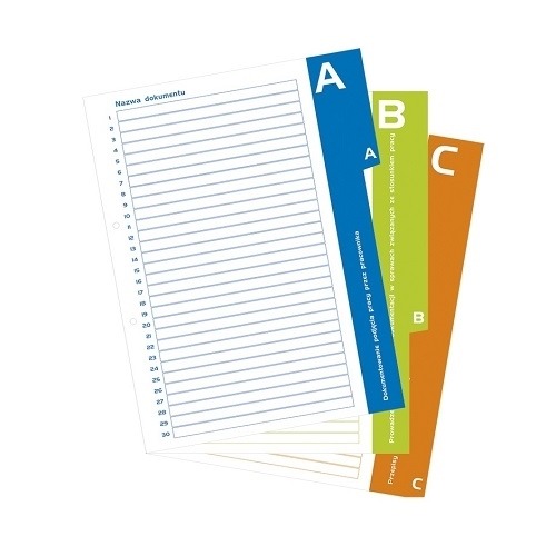 Niebieski segregator do przechowywania akt osobowych