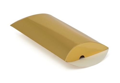 Złote pudełko laminowane rozłożone