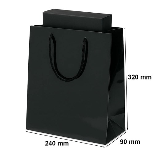 Prestiżowa Torba Laminowana Czarna 