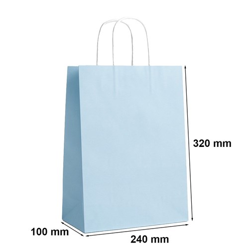 Torby Papierowe Pastelowy Niebieski