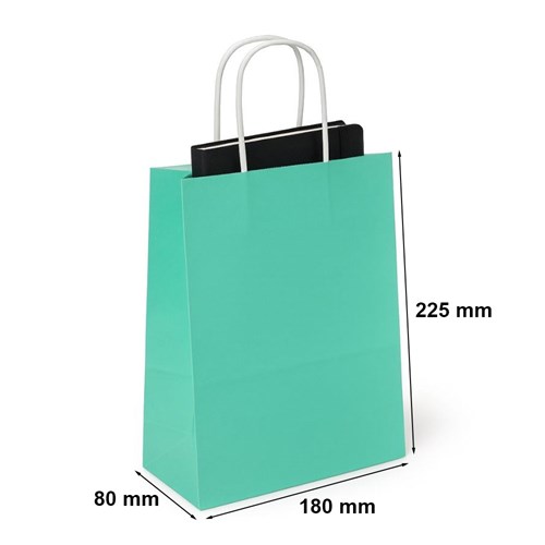 Torba Papierowa Pastelowa Zieleń