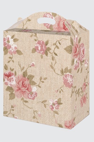 Pudełko z uchwytem F217 300x180x220 ozdobne kwiaty