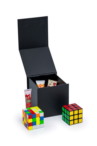 Pudełko magnetyczne 125x125x125mm Czarne Pudełko Ozdobne Na Biżuterie