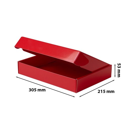 Pudełko Lakierowane 305x215x53mm Czerwone F427