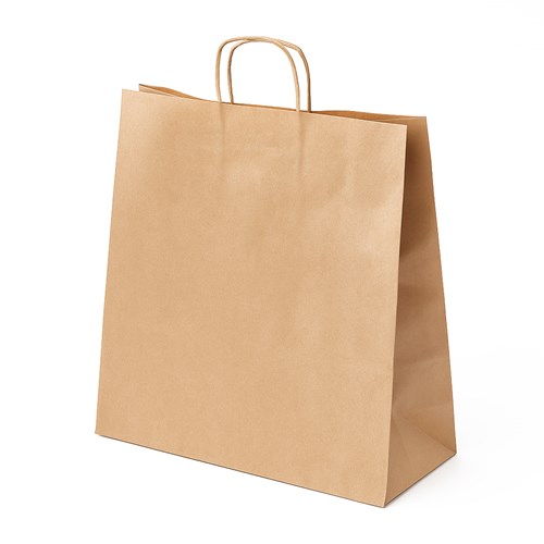 Torba Papierowa Ekologiczna 305x170x425 Brązowa Prążek - Pakiet 10szt