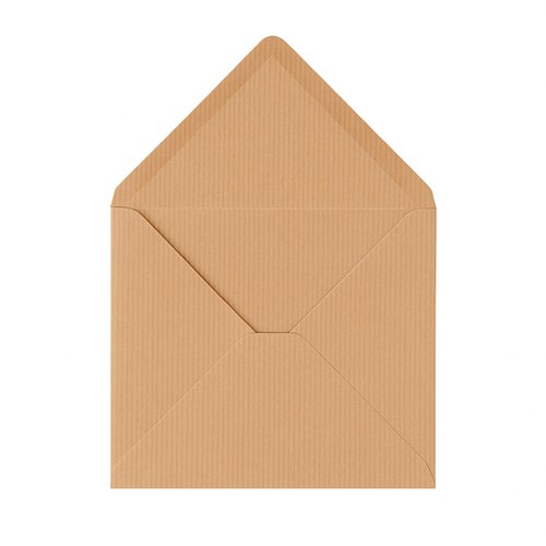 Koperty Kwadratowe K4 / Kraft Prążek Ribbed / 120g a50