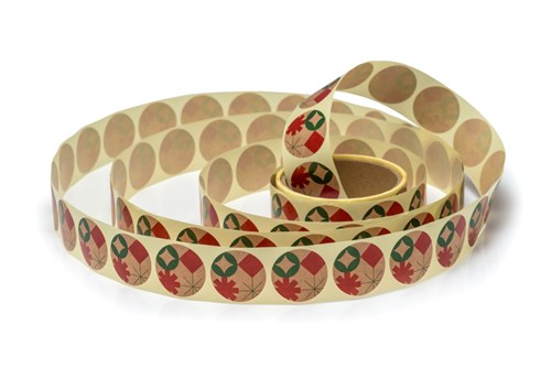 Naklejki okrągłe Kraft Fi35mm Świąteczne Wzorki - 200szt