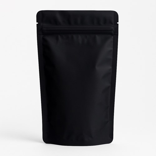 Doypack Czarny Mat 250 ml – Stylowe Opakowanie z Zamknięciem 50 sztuk