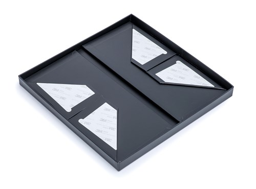 Pudełko składane z wiekiem 300x300x140mm Czarne Eleganckie Na Prezent