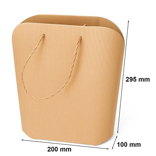 Torba z tektury karbowanej 200x100x295mm / Sznurek papierowy
