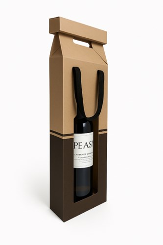 Pudełko Premium EKO na 1 wino – 325×89×89 mm z zamknięciem TOP UP