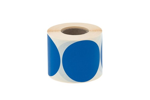 Etykiety samoprzylepne okrągłe niebieskie