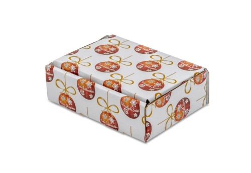 Biały karton o formacie A6 w świąteczne bombki