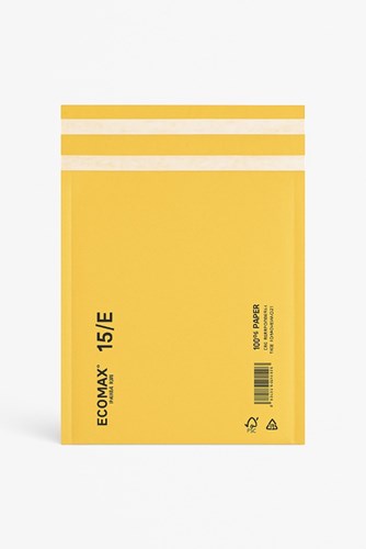 Koperty bąbelkowe papierowe brąz ECOMAX E15-100szt