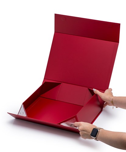 Pudełko Magnetyczne Bordowe 350x250x100mm Pudełko Na Prezent Ozdobne