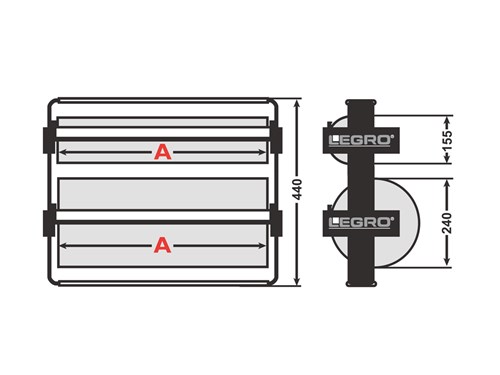 Legro Dyspenser do papieru pakowego podwójny 40cm