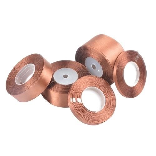 Wstążka satynowa 12mm brązowa 32m WS8134