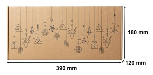 karton świąteczny geometria, pudełko kraftowe święta, karton fasonowy z nadrukiem, opakowanie świąteczne, pudełko ozdobne