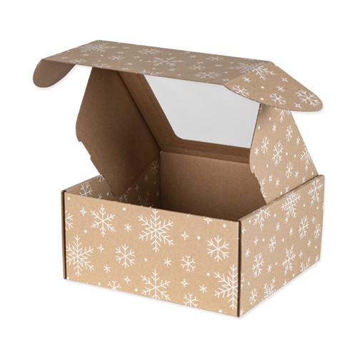 Karton świąteczny z okienkiem 200x200x100mm EKO Śnieżki F427