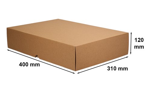 Pudełko karbowane wieczkowe 400x310x120mm