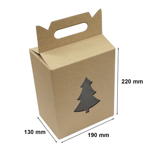Pudełko karbowane F217 190x130x220mm (CHOINKA) EKO