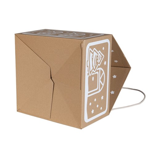 Pudełko świąteczne Domek 300x300x350mm (wym. zewn.) +sznurek