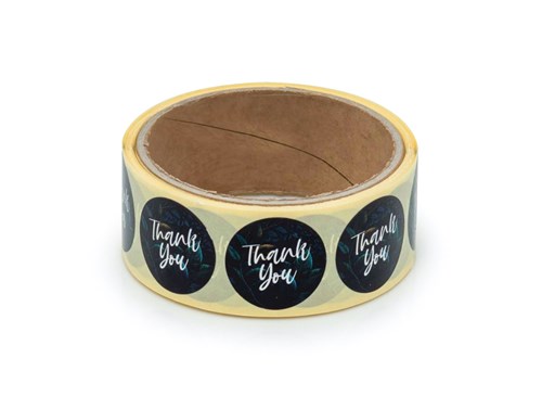 Naklejki okrągłe Białe Fi30mm Thank You 8 - 200szt