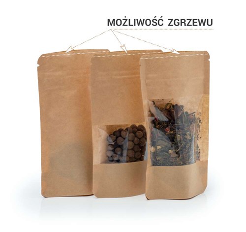 Doypack JAPAN KRAFT 100ml Duże Okno - 25 szt.