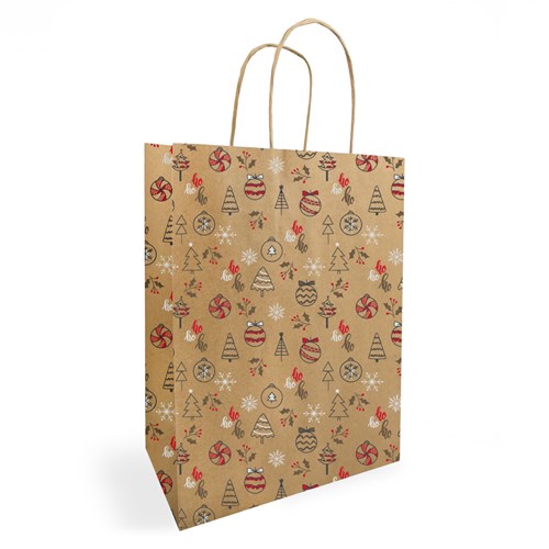 Torba prezentowa świąteczna KRAFT 180x80x220mm ORIANE