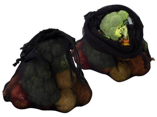 Worek z siatki bawełnianej czarny