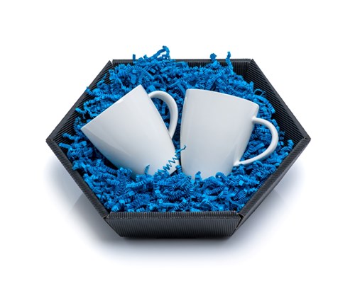 Kosz prezentowy karbowany czarny Duży 245x290