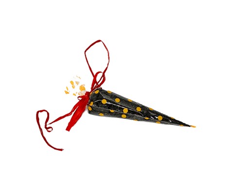 Rożek Celofanowy Szpic Groszki 15x35cm