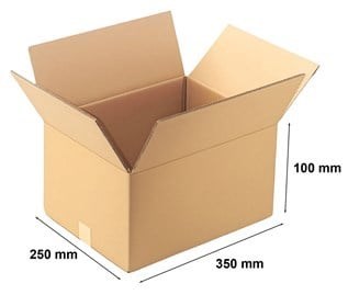 Karton klapowy 350x250x100 mm B360 – pakiet 10 szt.