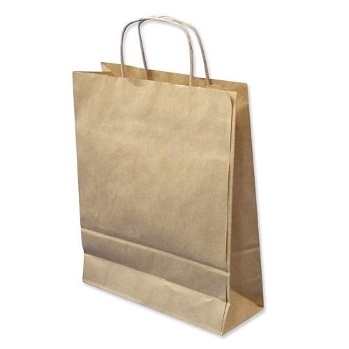 Torba Papierowa Ekologiczna 305x170x425 Brązowa Prążek - Pakiet 10szt