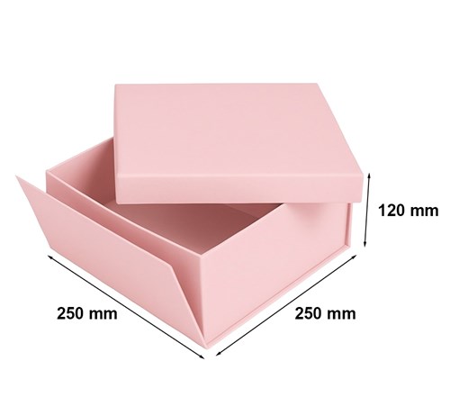 Pudełko składane z wiekiem 250x250x120 Różowe