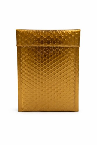 Koperta bąbelkowa metaliczna kawowa 140x170 mm B6