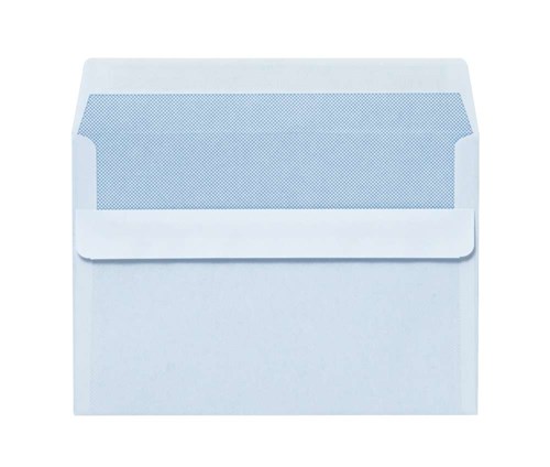 Biała koperta C6 z paskiem SK