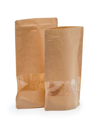 Doypack LIGHT KRAFT 100ml Małe Okno - 25 szt.