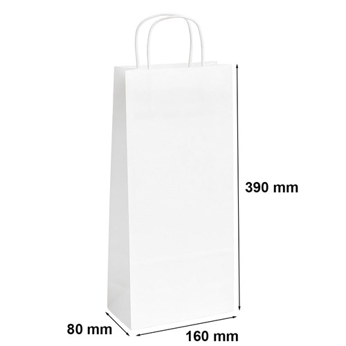 Białe Torby Papierowe Na Butelki 