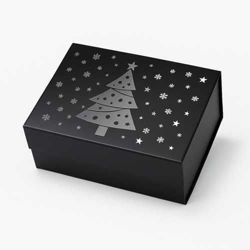 Pudełko Magnetyczne Christmas Czarne 280x210x95mm(zew)