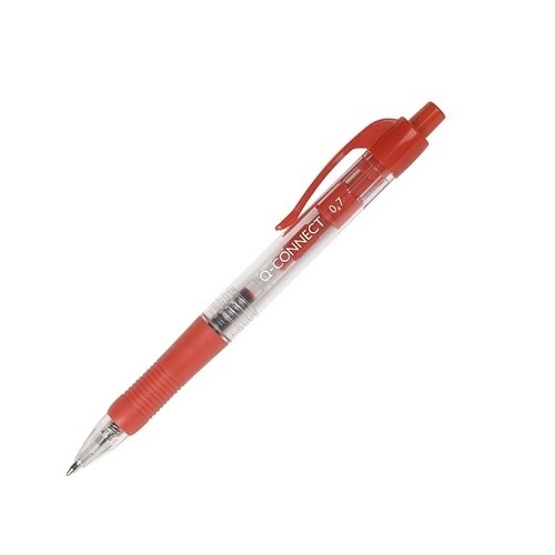 Długopis Automatyczny Q-Connect 0,7mm Czerw. 10szt