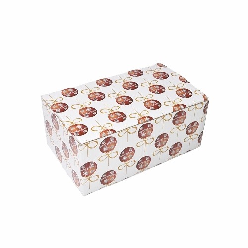 Pudełko kartonowe z motywem świątecznym o wymiarach 250x150x100