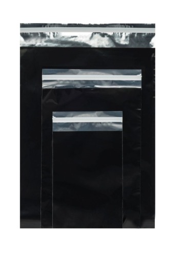 Woreczki Metalizowane z paskiem 160x230 Czarne