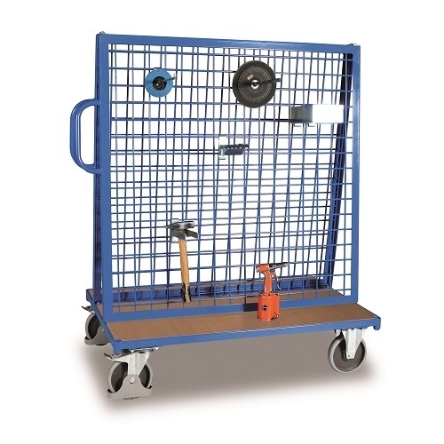 Wózek do półwyrobów z półką