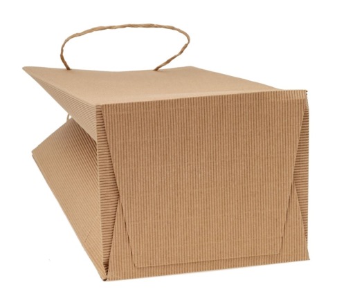 torebka prezentowa z tektury karbowanej