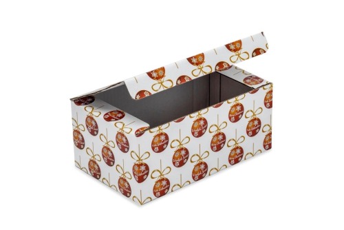 Pudełko kartonowe z motywem świątecznym o wymiarach 250x150x100