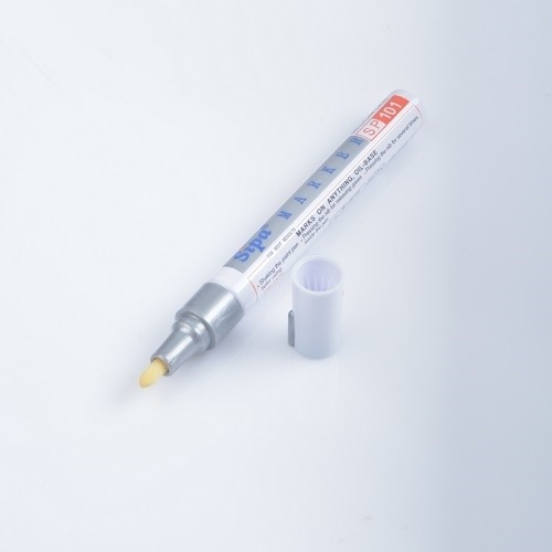 Pisak z farbą SP101, medium, kolor: srebrny